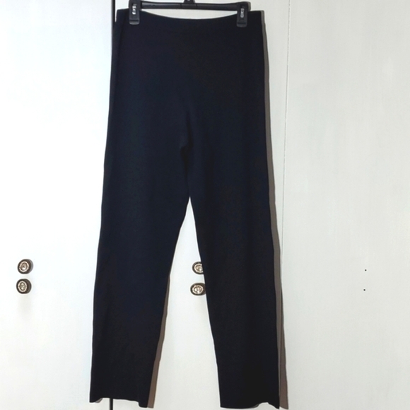 Eileen Fisher- Womens Black Pull on Straight Leg Trousers Dressy Neutral Sz.S - Picture 2 of 8